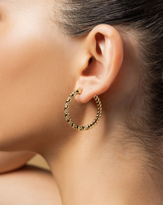 Retro Chic Hoop Earrings