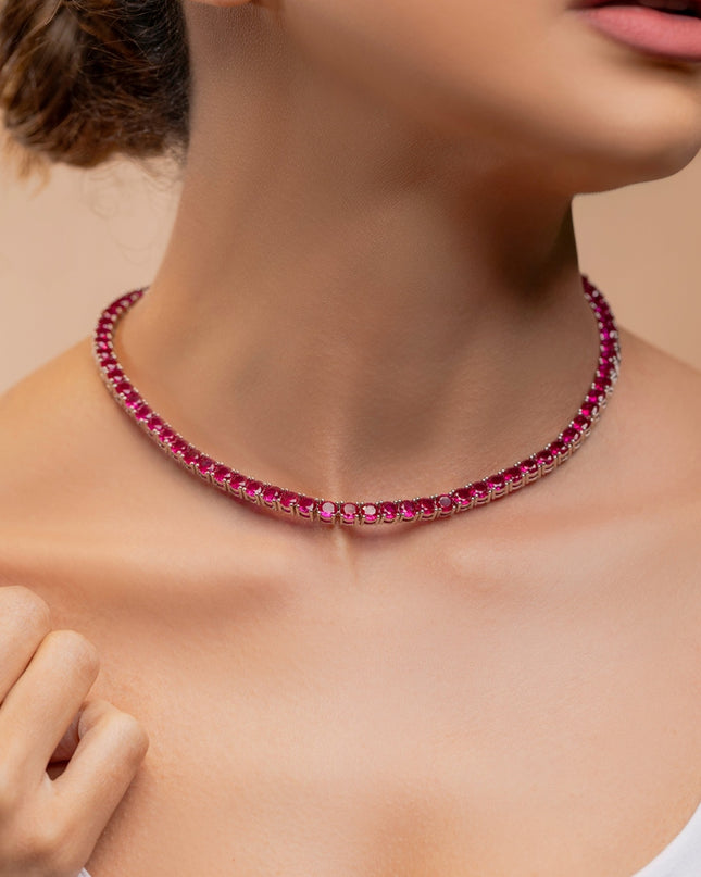 Rose Cubic Necklace