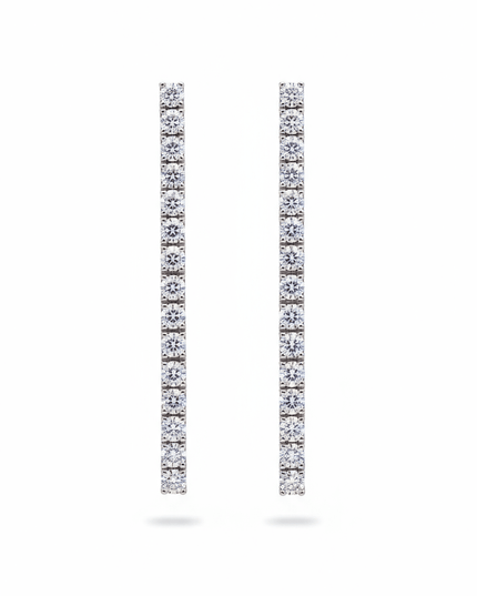 Zircon Tennis Drop Earrings