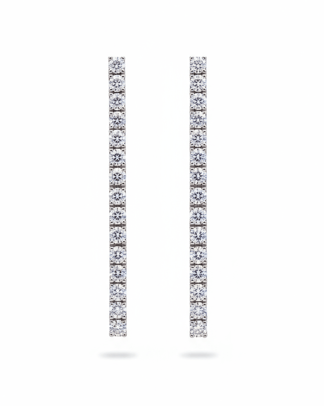 Zircon Tennis Drop Earrings